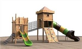 Équipement de jeu extérieur en bois pour enfants