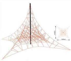 Équipement de terrain de jeu d'escalade de corde